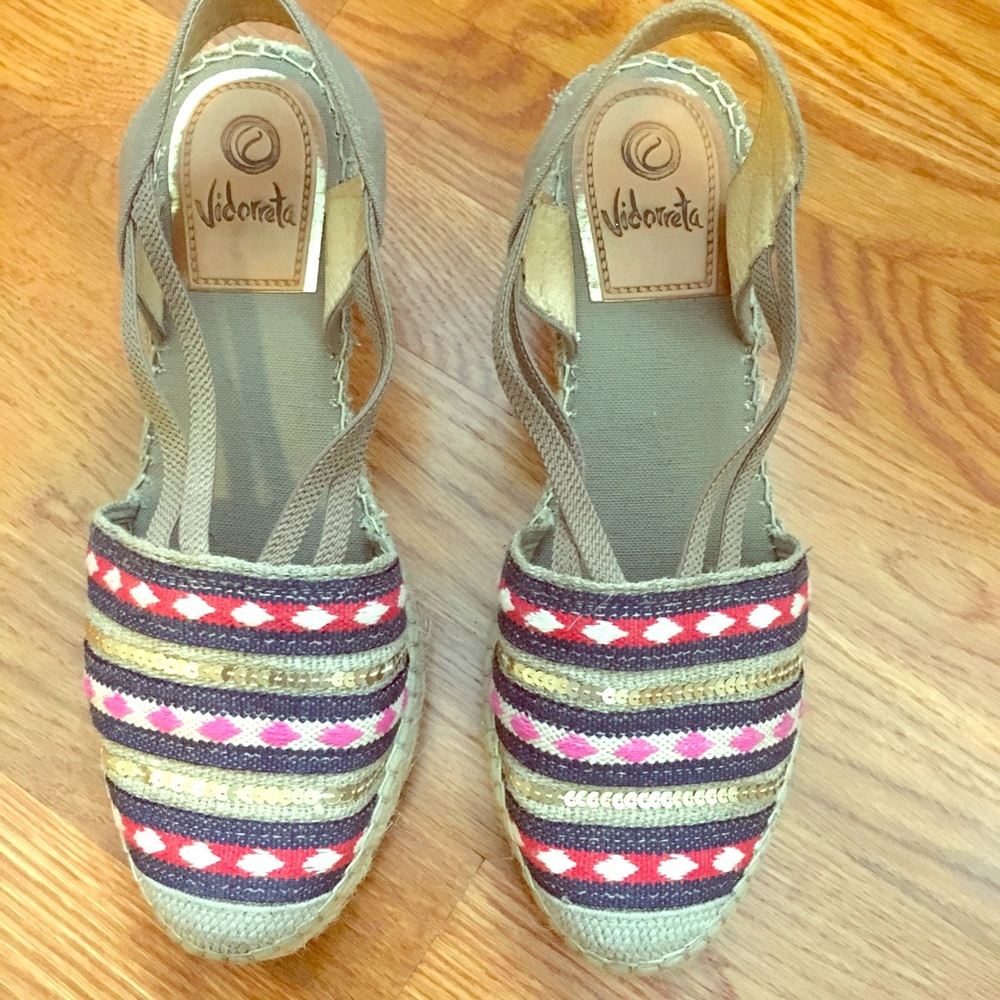 Beautiful, colorful wedge heels!